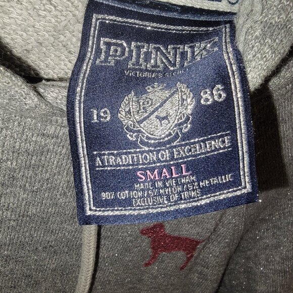 π HTF PINK VICTORIAS SECRET BLING SHIMMER GLITTER HOODIE - Picture 5 of 6